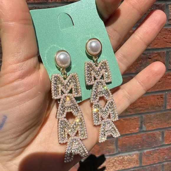 Mother Mama Crystal Earrings - Picture 9 of 10